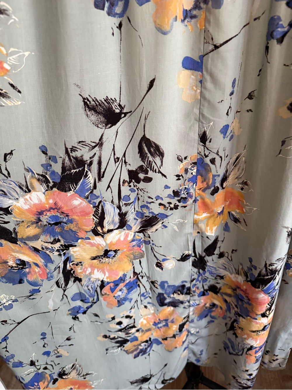 Bluheaven Blue Sage Floral Maxi Kimono Duster Boho Oversized NWOT - Picture 12 of 13
